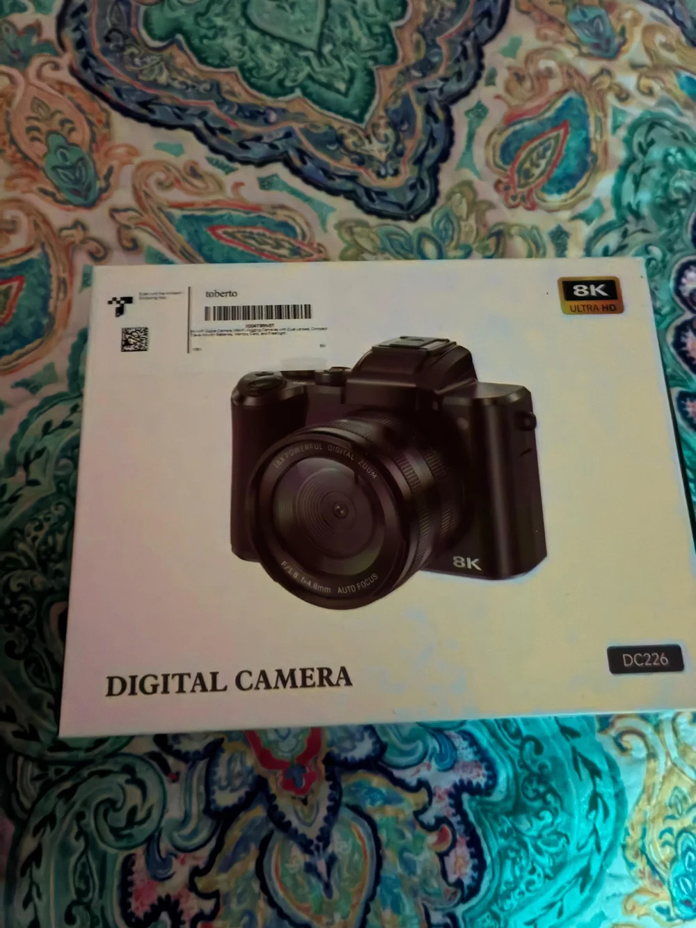 8K Wi‑Fi Digital Camera with 16x Zoom Lens - Black